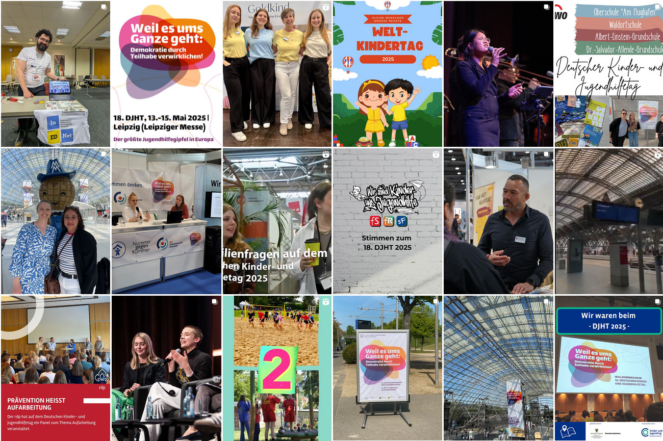 Verschiedene Instagram Bilder sind aneinder gekachelt.